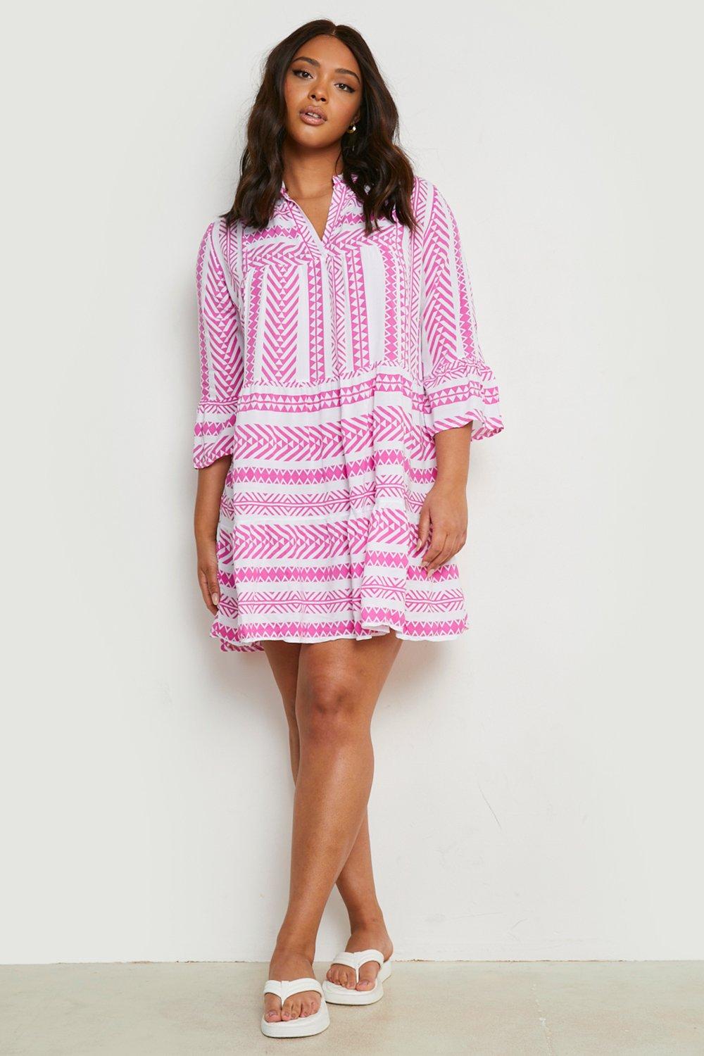 Aztec discount print jurk